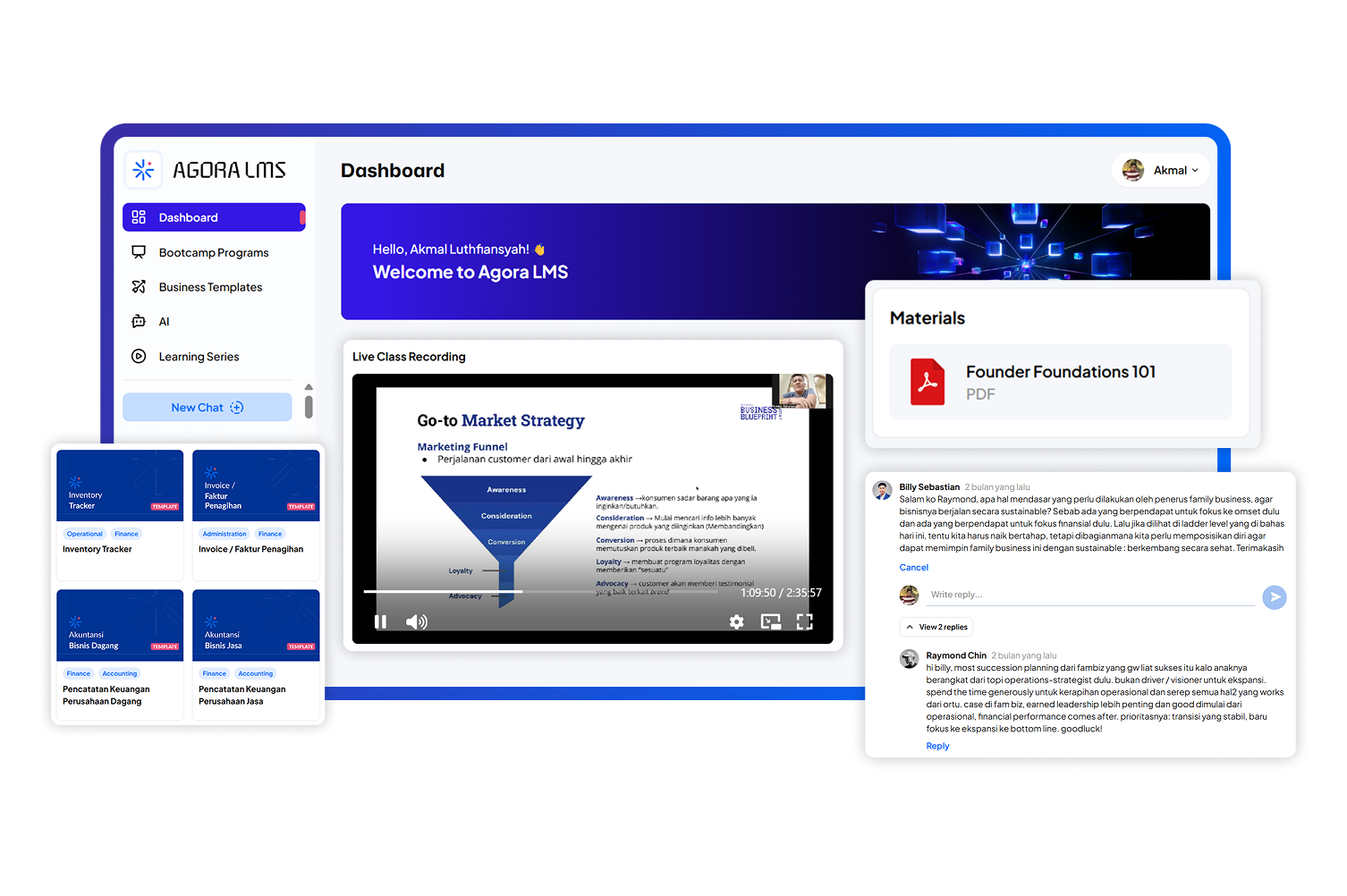 Dukungan pembelajaran terintegrasi melalui LMS