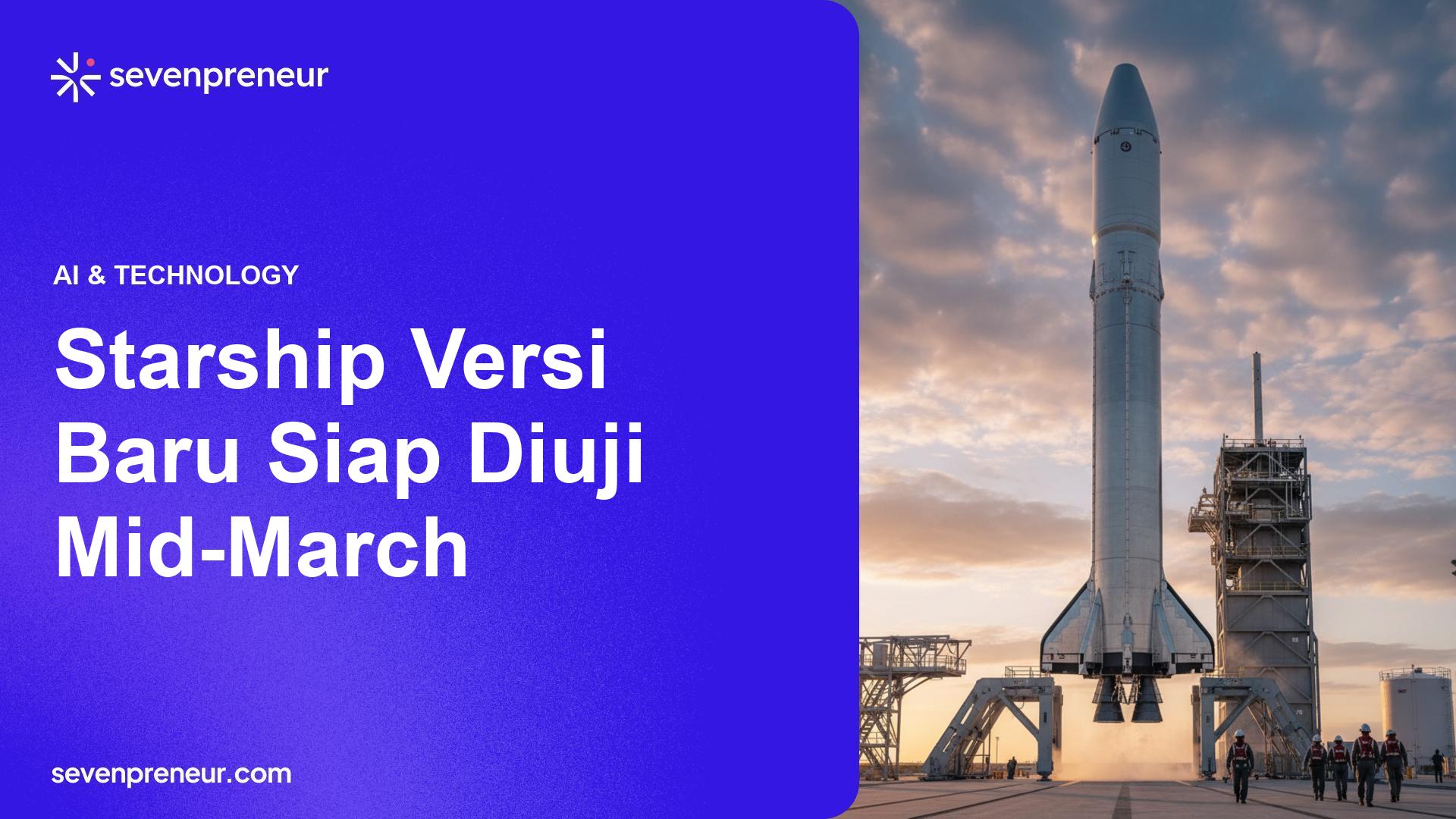 SpaceX Jadwalkan Uji Pertama Starship Versi Ditingkatkan Pertengahan Maret