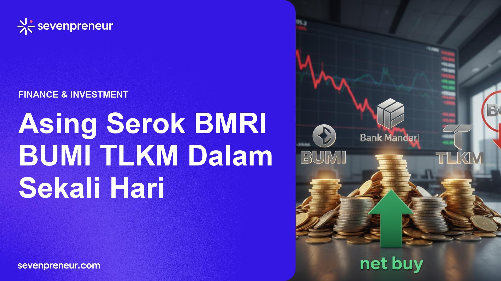 Asing Kembali Net Buy, BMRI BUMI dan TLKM Diserbu Pembeli