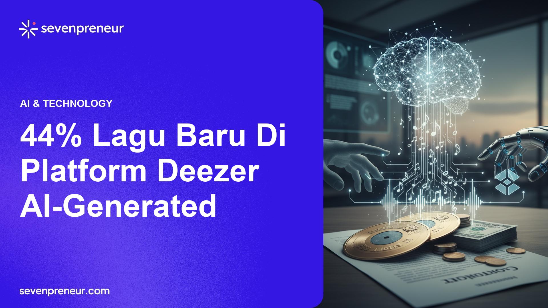 Deezer: 44% Lagu Baru Diunggah Harian Kini Dihasilkan AI, Tekanan pada Hak Cipta dan Royalti