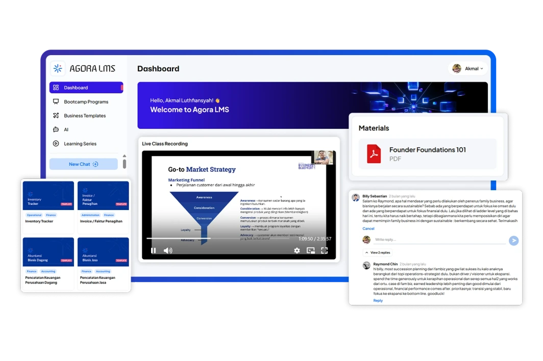 Dukungan pembelajaran terintegrasi melalui LMS
